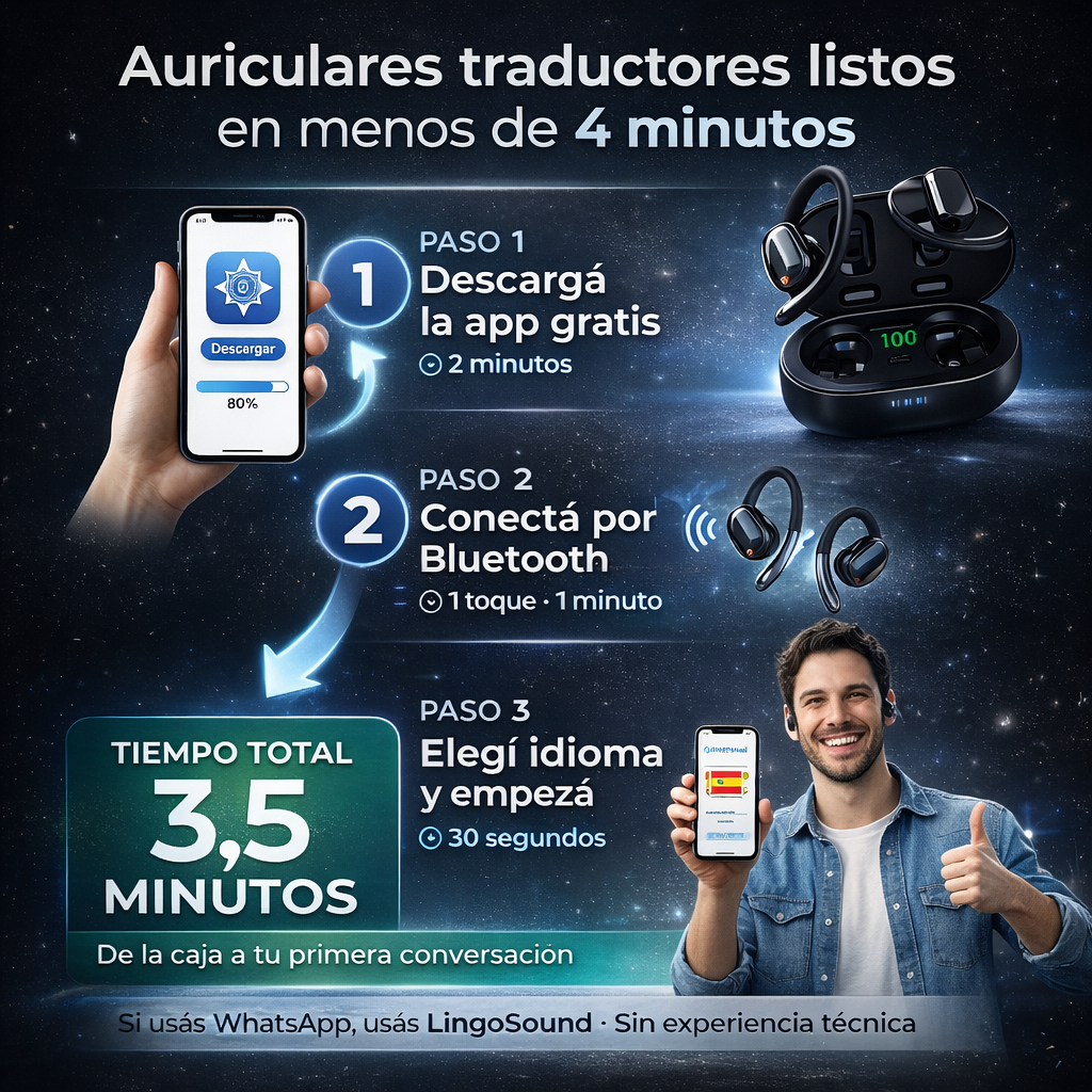 Lingo XR4 Auricular traductor de idiomas en tiempo real