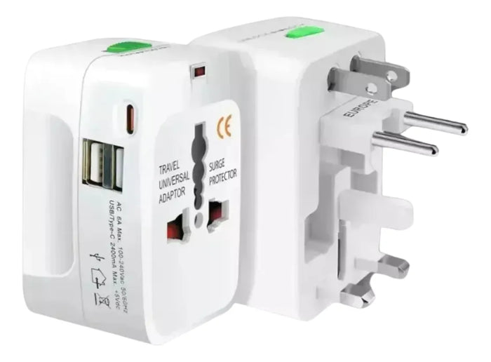 Adaptador Universal de Viaje 2 USB + USB-C LingoSound